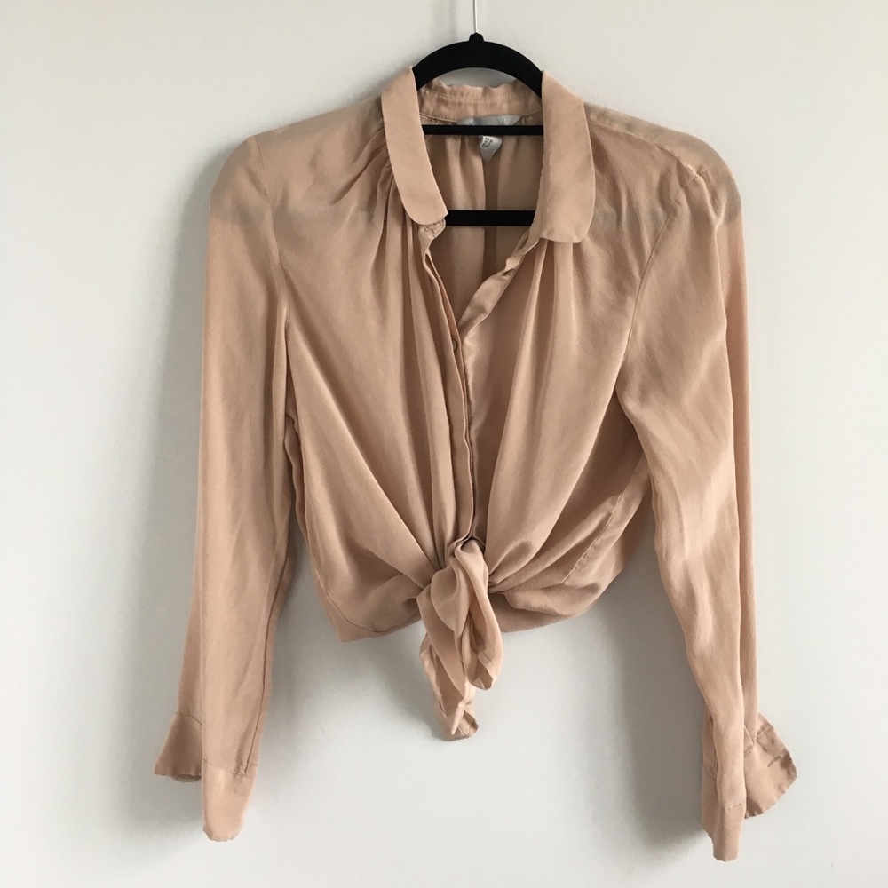 Silk button down shirt